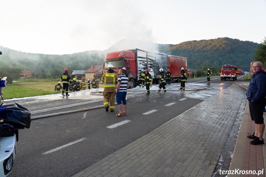 Pożar ciężarówki w Lipowicy