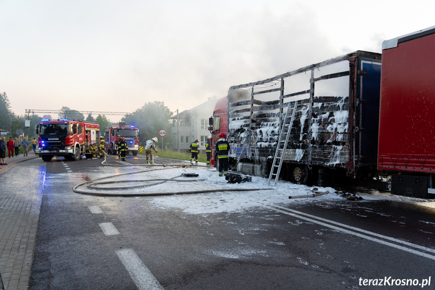 Pożar ciężarówki w Lipowicy