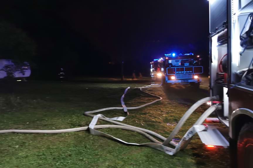 Pożar domku letniskowego w Jedliczu