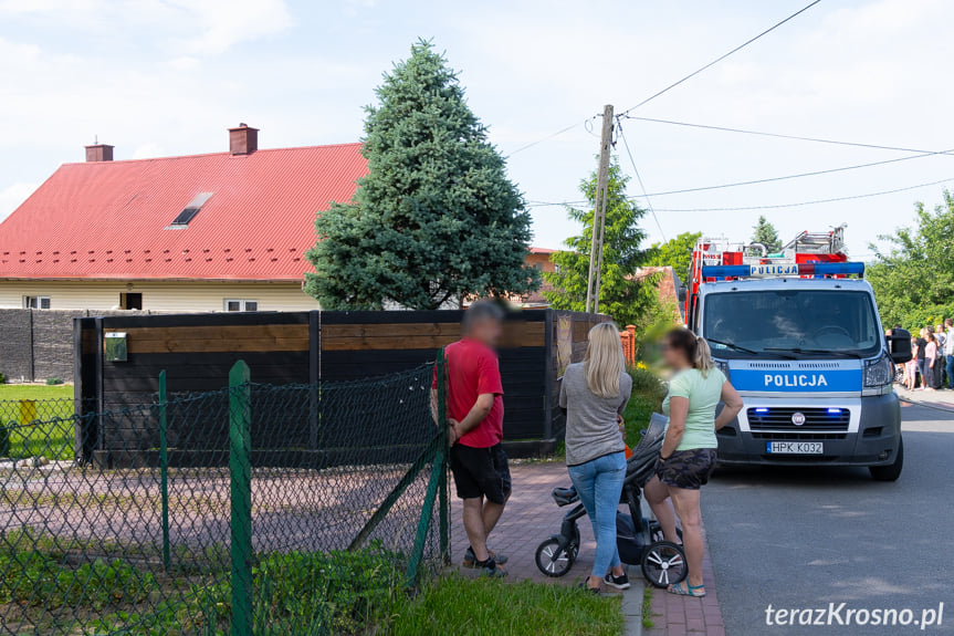 Pożar domu przy Prusa w Krośnie