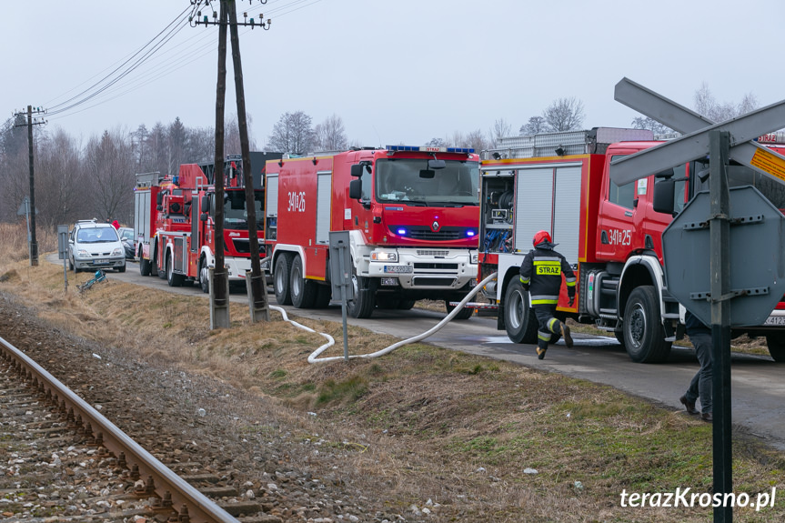 Pożar domu przy ul. Klonowej w Krośnie