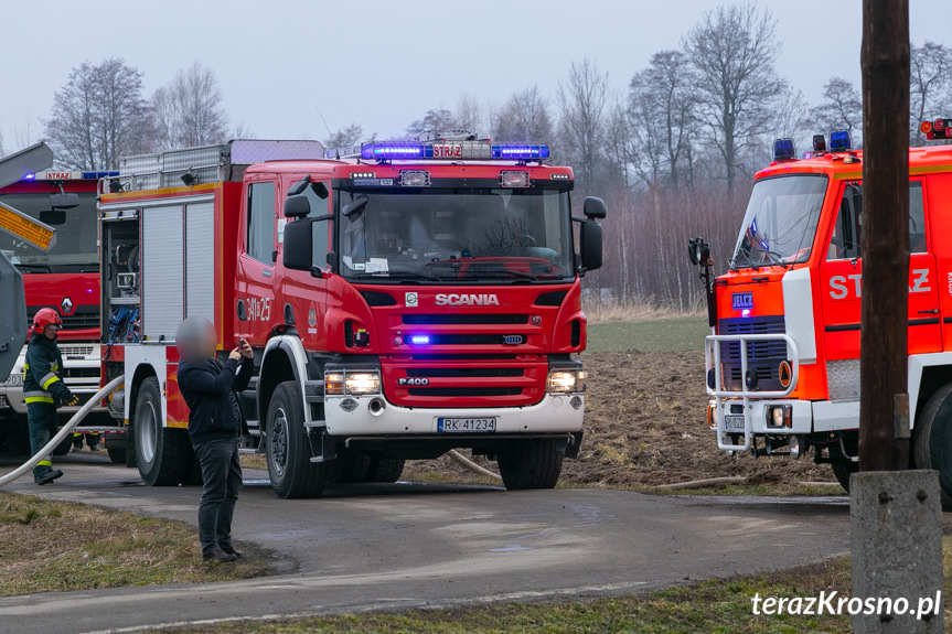 Pożar domu przy ul. Klonowej w Krośnie