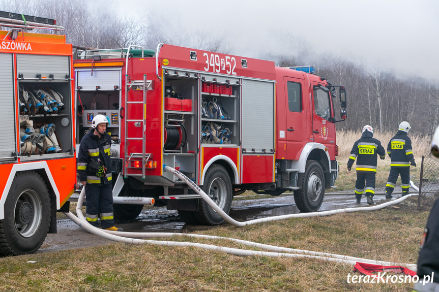 Pożar domu przy ul. Klonowej w Krośnie