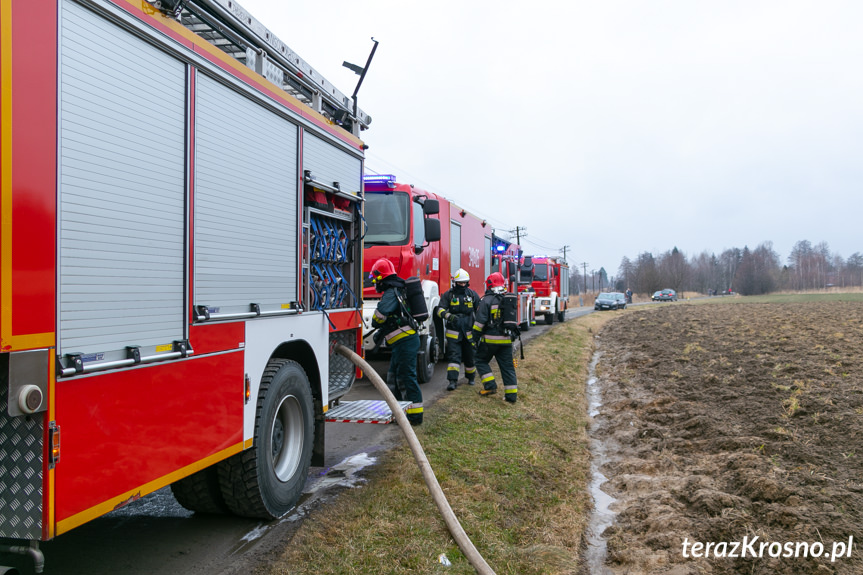 Pożar domu przy ul. Klonowej w Krośnie