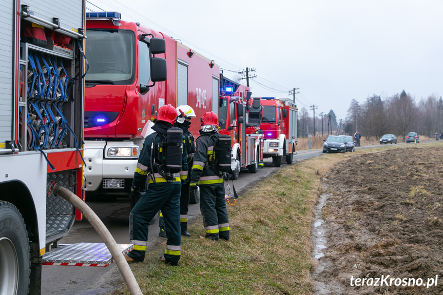 Pożar domu przy ul. Klonowej w Krośnie