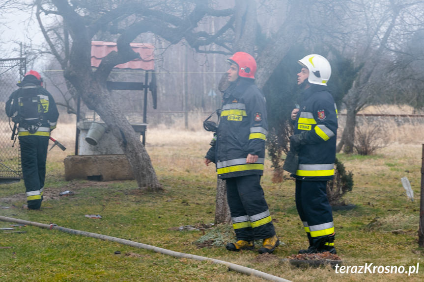 Pożar domu przy ul. Klonowej w Krośnie