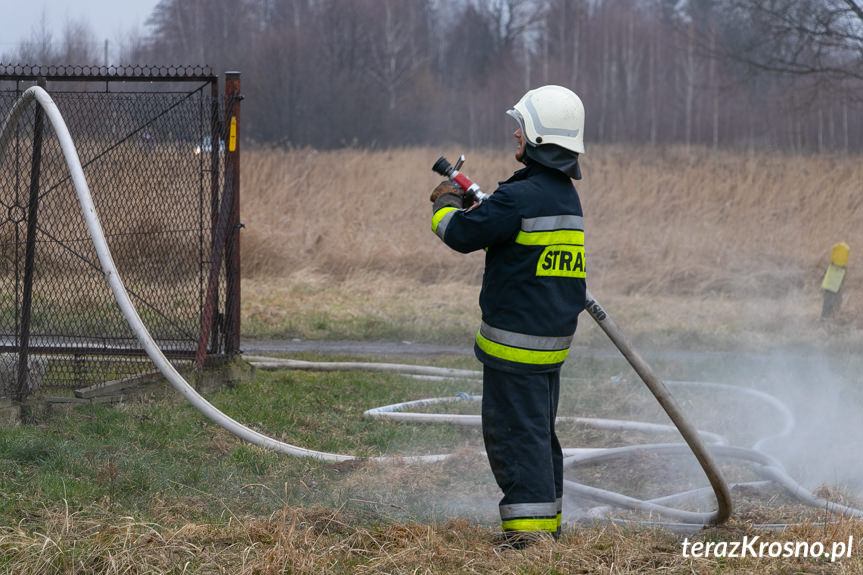 Pożar domu przy ul. Klonowej w Krośnie