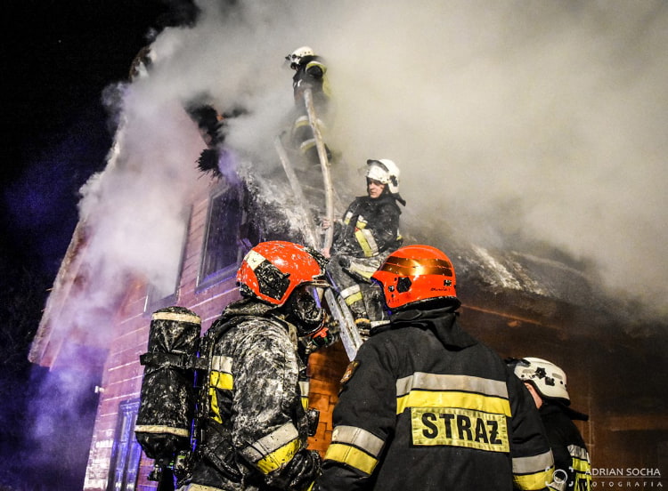 Pożar domu w Czarnorzekach