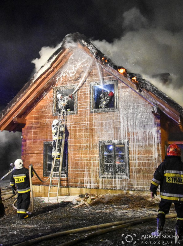 Pożar domu w Czarnorzekach