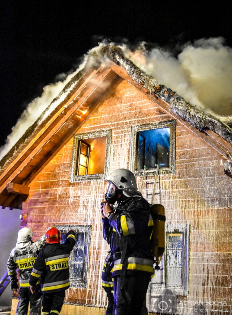 Pożar domu w Czarnorzekach