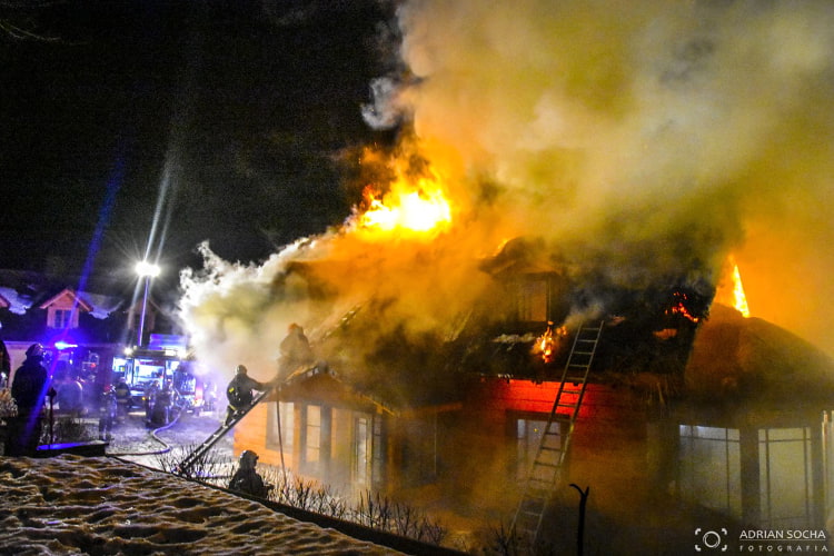 Pożar domu w Czarnorzekach