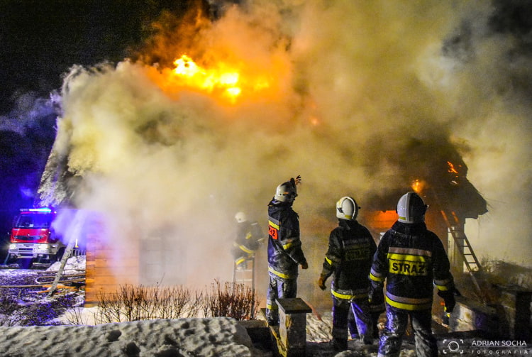 Pożar domu w Czarnorzekach