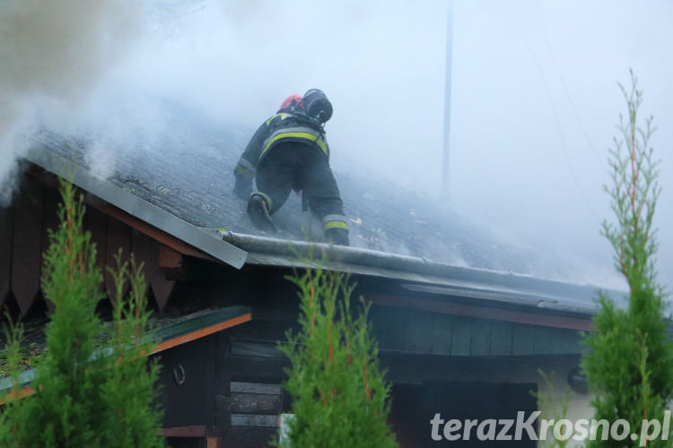 Pożar domu w Iwoniczu