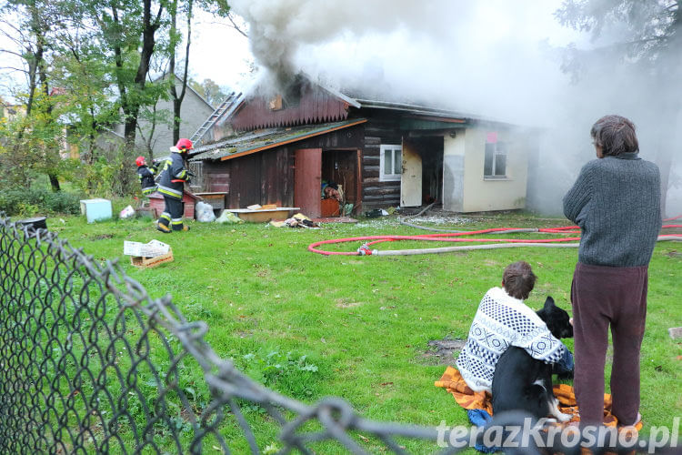 Pożar domu w Iwoniczu