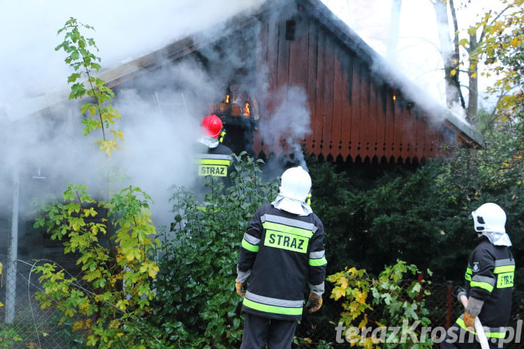 Pożar domu w Iwoniczu