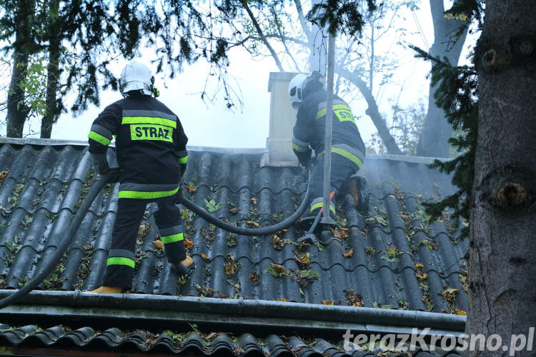 Pożar domu w Iwoniczu