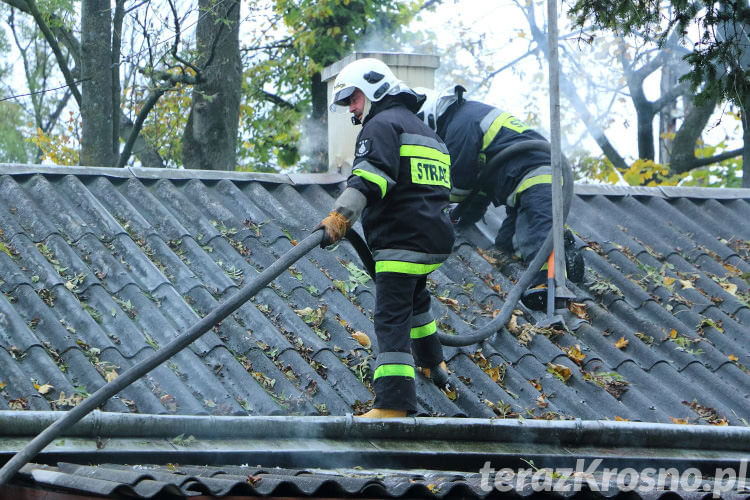 Pożar domu w Iwoniczu