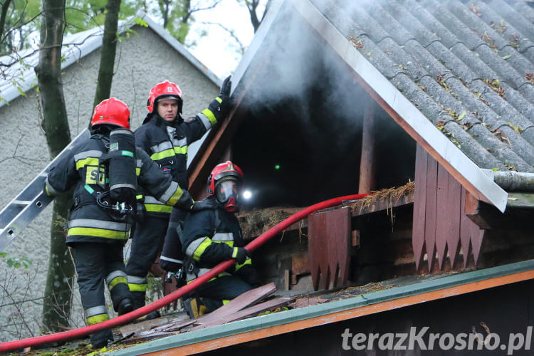 Pożar domu w Iwoniczu