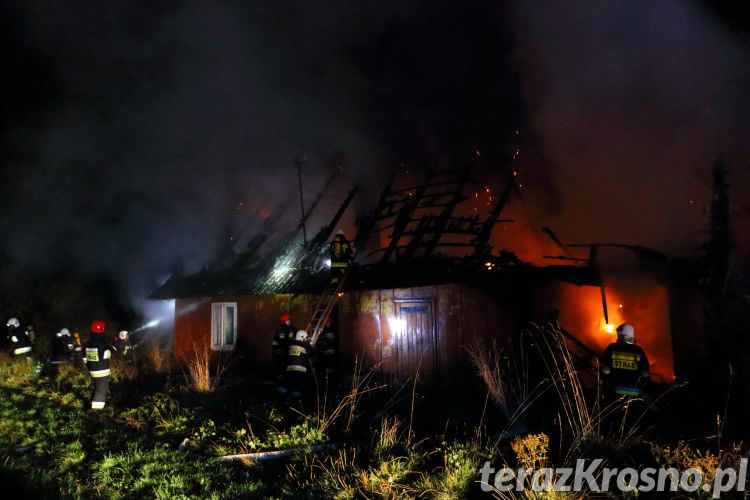 Pożar domu w Jasionce