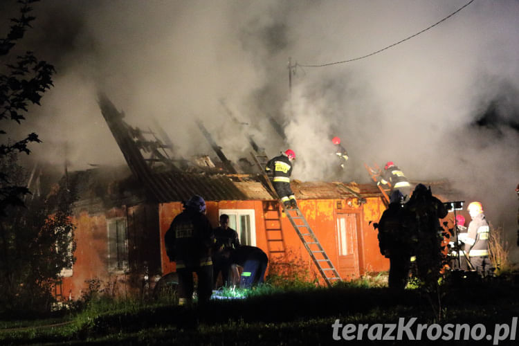 Pożar domu w Jasionce