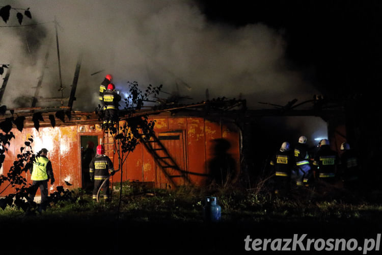 Pożar domu w Jasionce