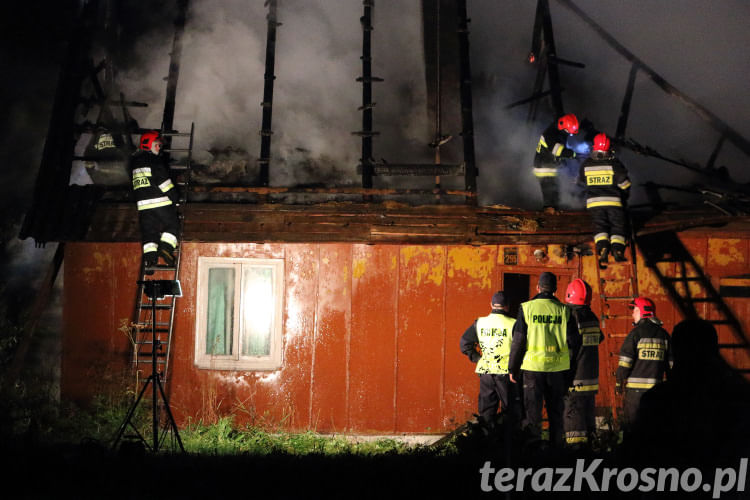 Pożar domu w Jasionce