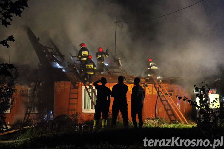 Pożar domu w Jasionce