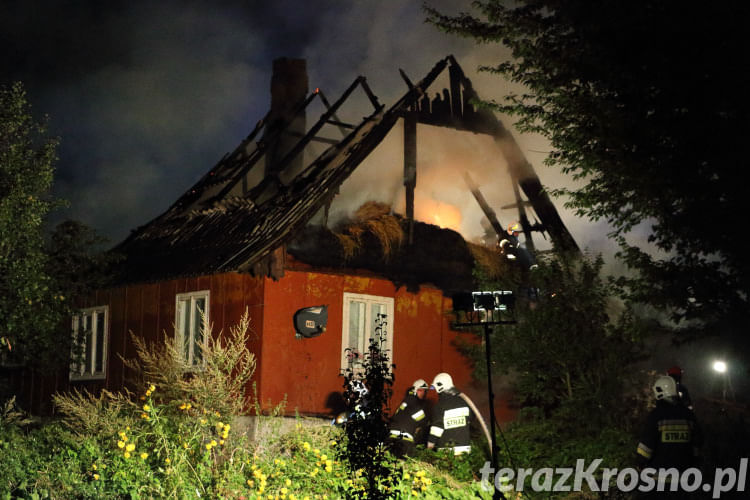 Pożar domu w Jasionce