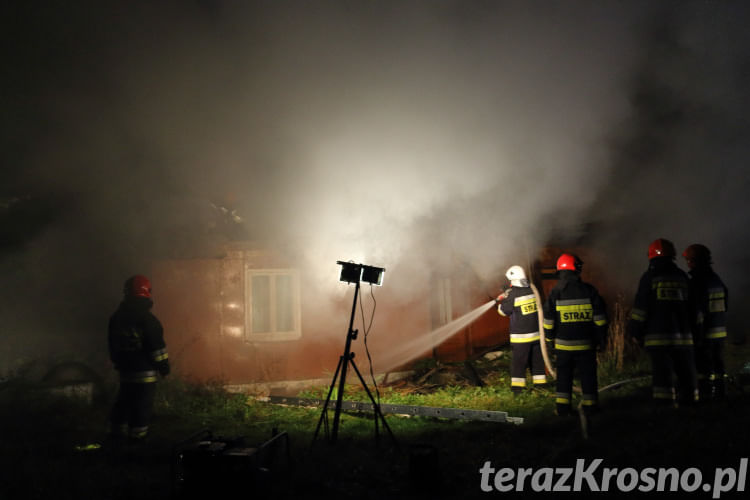 Pożar domu w Jasionce