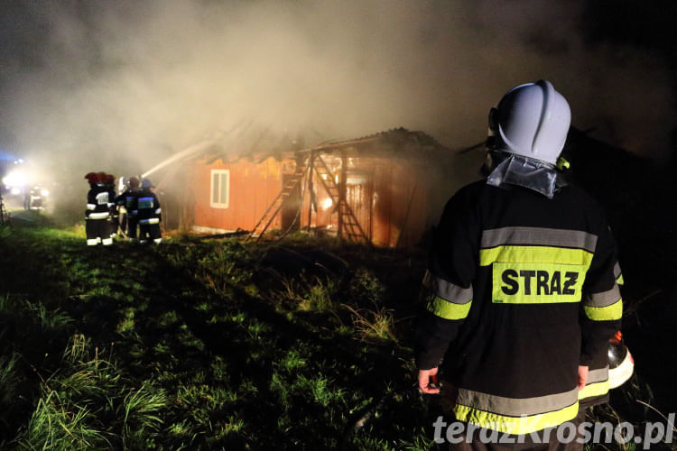 Pożar domu w Jasionce