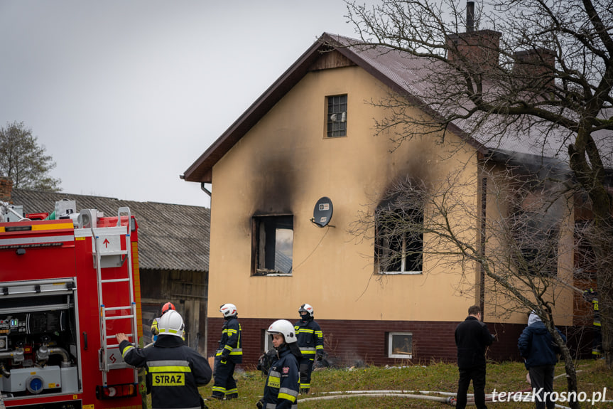 Pożar domu w Kobylanach