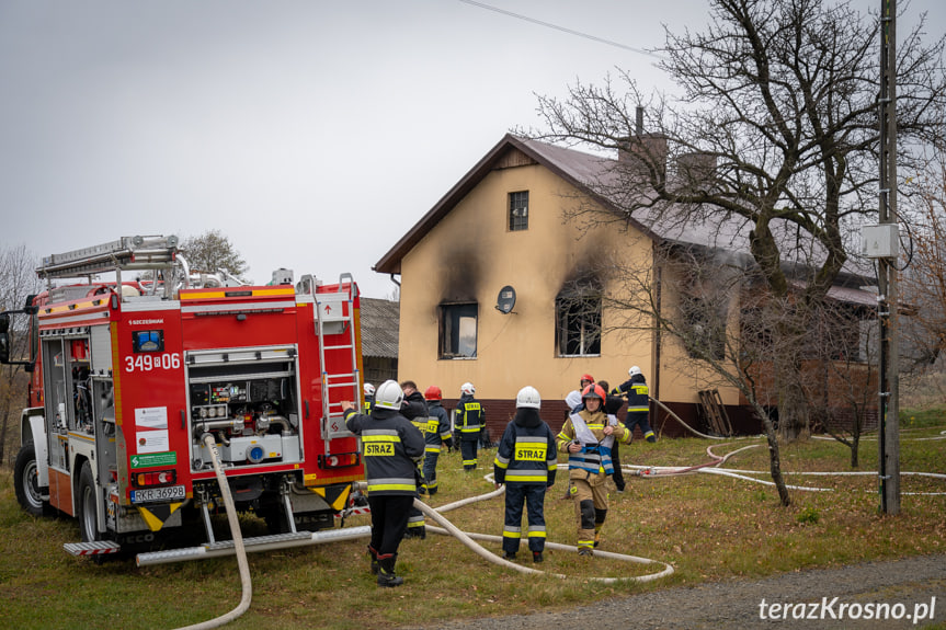 Pożar domu w Kobylanach