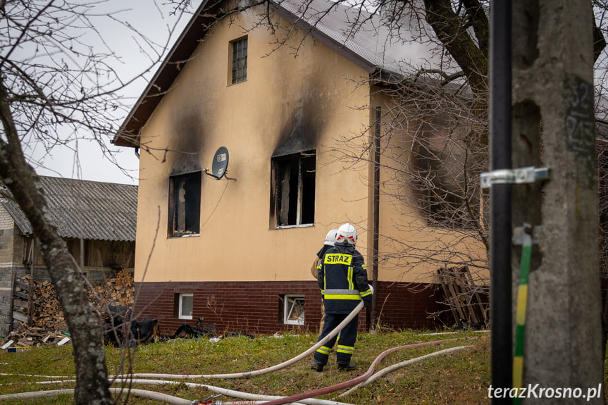 Pożar domu w Kobylanach