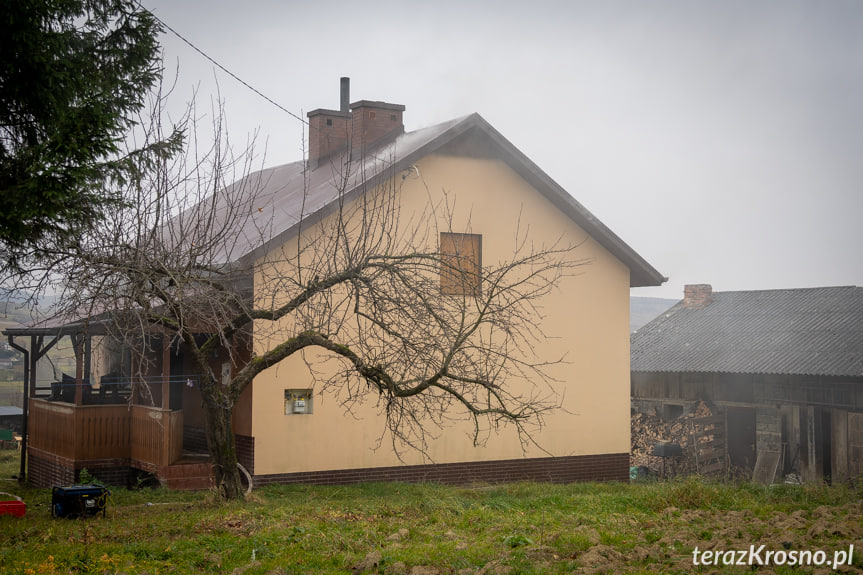 Pożar domu w Kobylanach