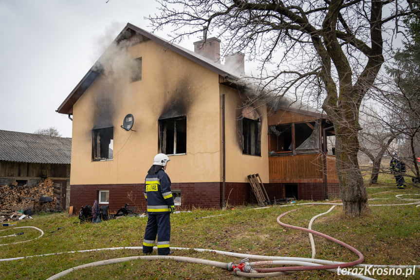 Pożar domu w Kobylanach