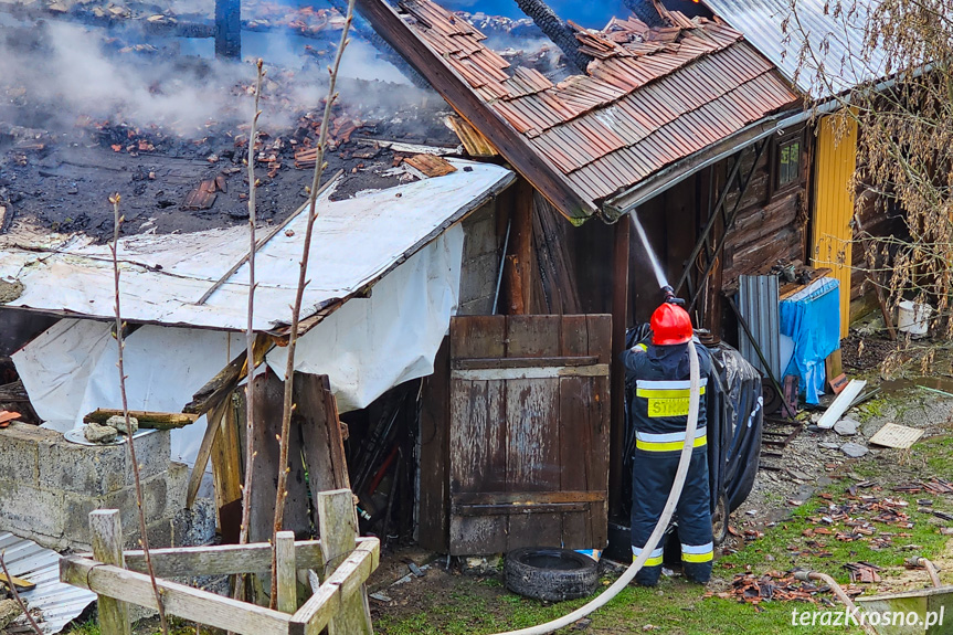 Pożar domu w Korczynie