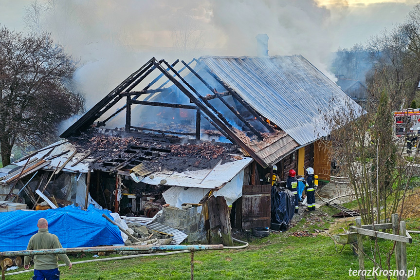 Pożar domu w Korczynie