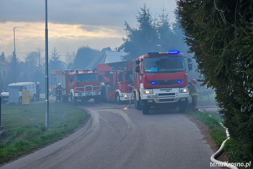 Pożar domu w Korczynie