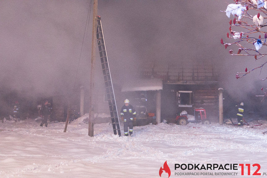 Pożar domu w Korczynie