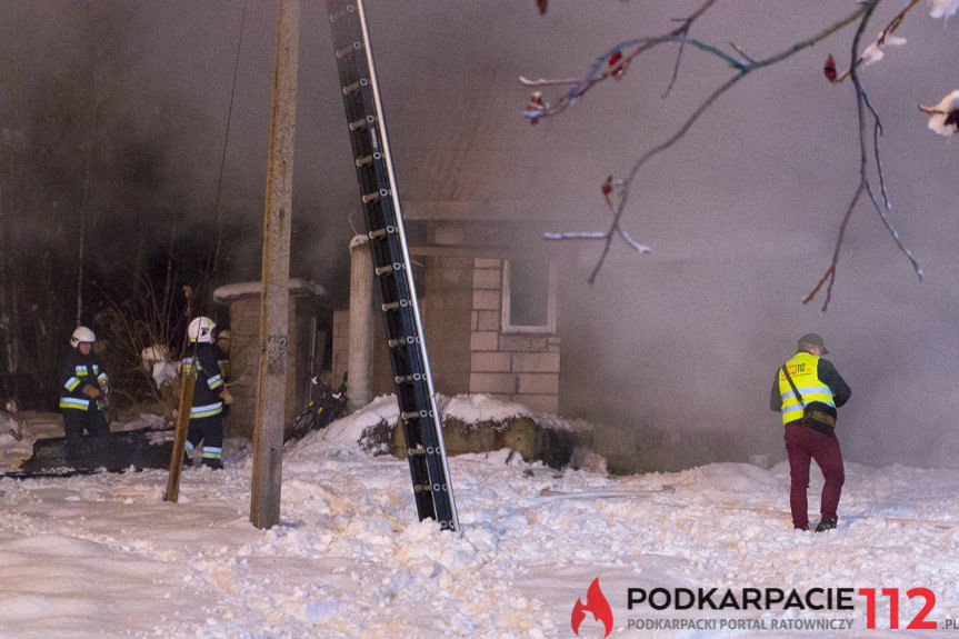 Pożar domu w Korczynie