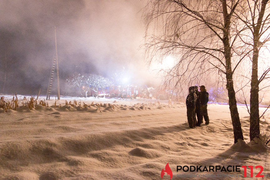 Pożar domu w Korczynie