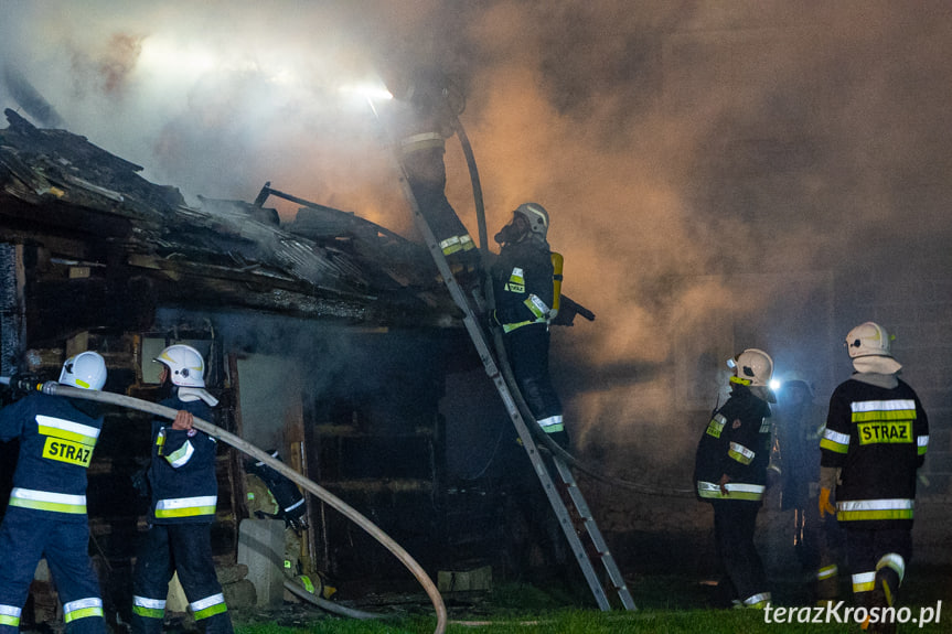 Pożar domu w Krempnej