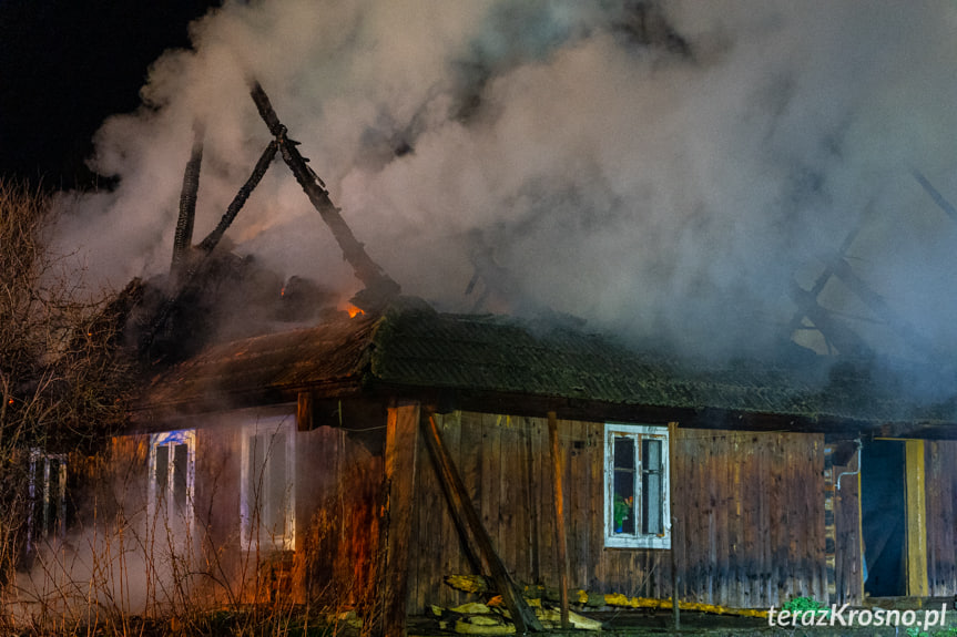 Pożar domu w Krempnej