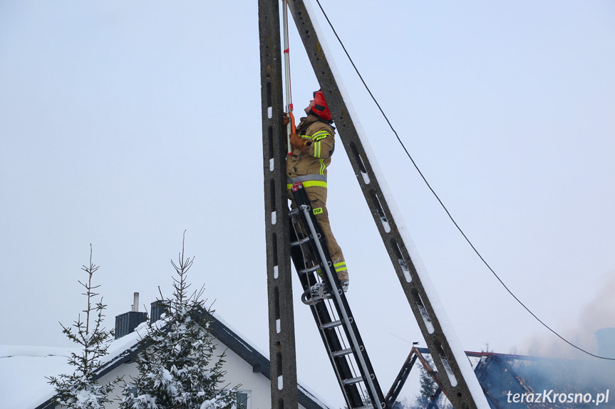 Pożar domu w Krościenku Wyżnym