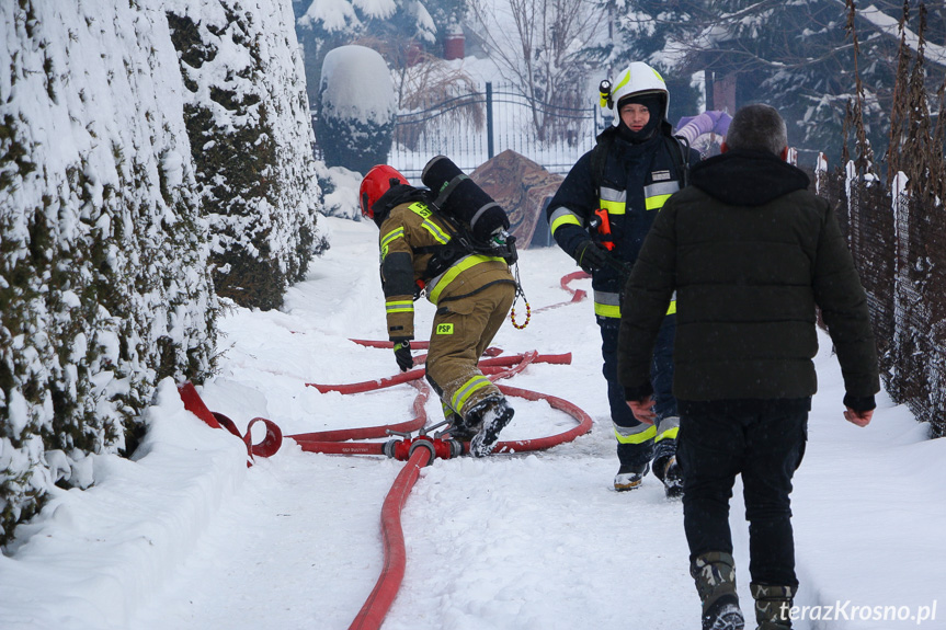 Pożar domu w Krościenku Wyżnym