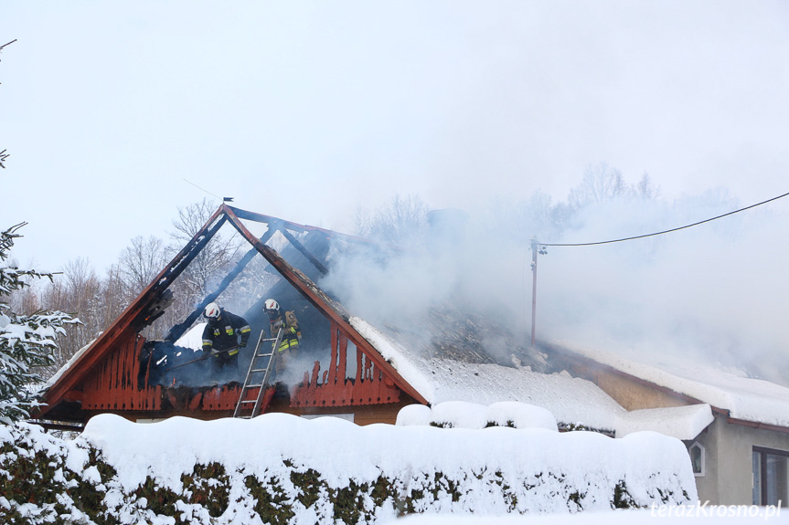 Pożar domu w Krościenku Wyżnym