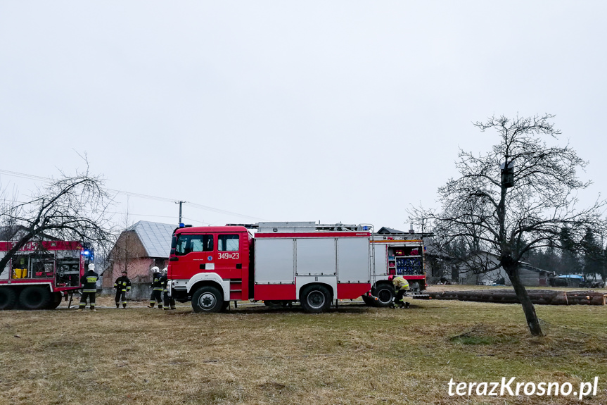 Pożar domu w Lubatowej