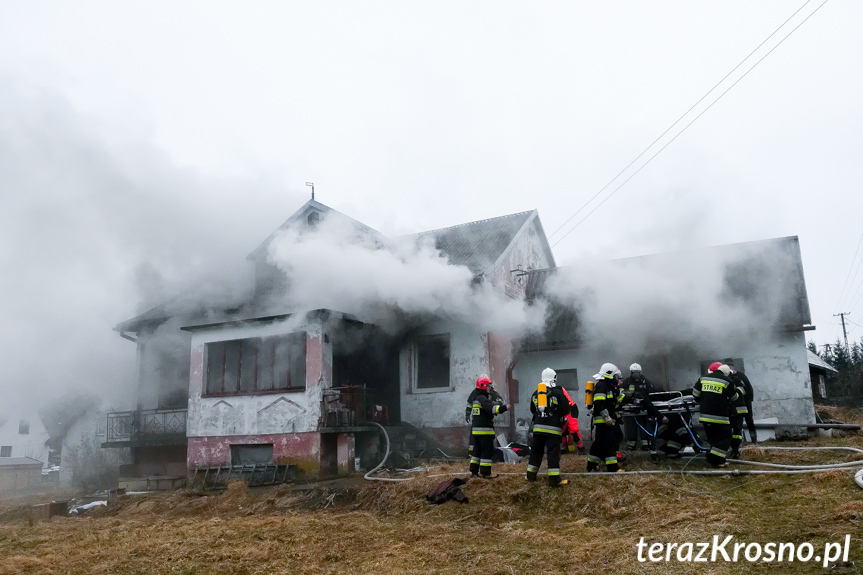 Pożar domu w Lubatowej