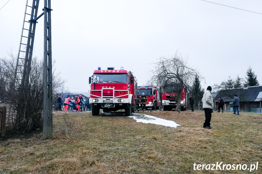 Pożar domu w Lubatowej