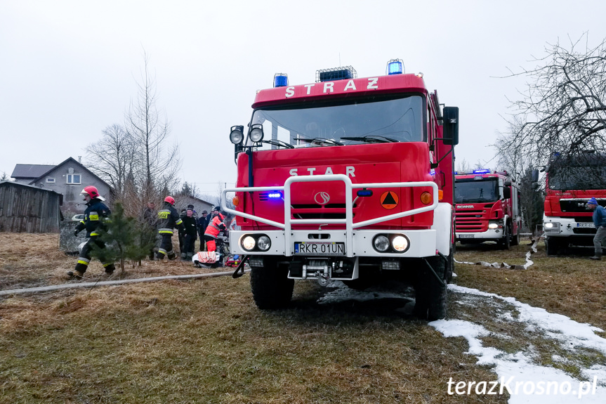 Pożar domu w Lubatowej